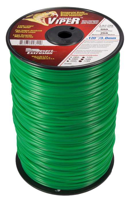 Trimmer line viper™ round green .120" / 3.0mm