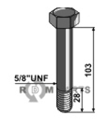 Bolt 5/8''unfx103 - 8.8 63-16103