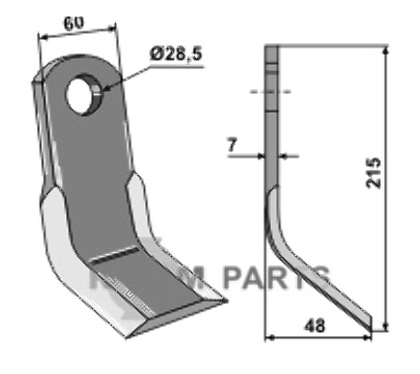 RDM Parts Y-blade fitting for Sauerburger 0.006.00.3845