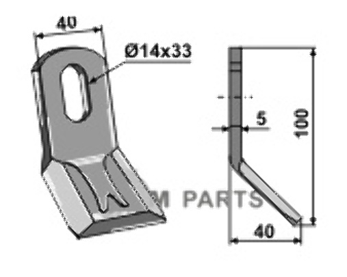 RDM Parts Y-klinge egnet til S.M.A. BG58