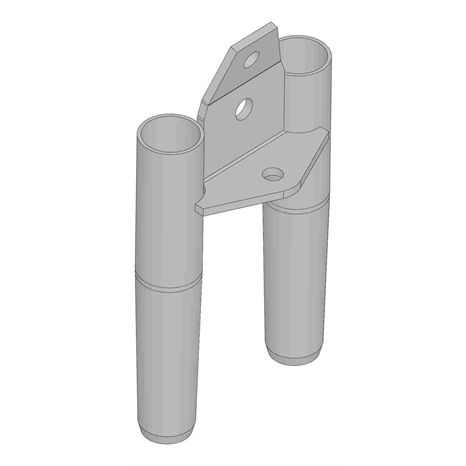 Double standard hollow tine - .875mt x 4.750l x .655od