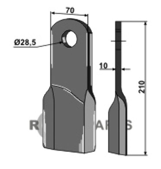 RDM Parts Twisted blade