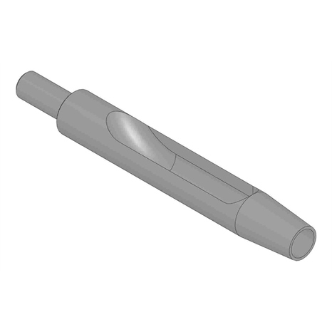Alloy machined side-eject tine with carbide tip - .375mt x 5.000l x .545od
