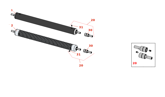 Toro Greensmaster 1600 Front Rollers