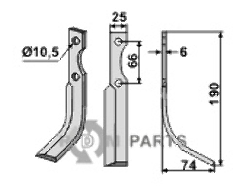 Fräsmesser, rechte Ausführung geeignet für Ferrari 0305064115