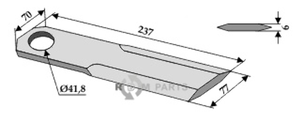 RDM Parts Strohhäcksler-Messer geeignet für Nicolas 2010-027A RDM Parts Strohhäcksler-Messer geeignet für Nicolas 2010-027A