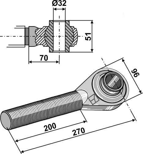 Tie-rod M40x3