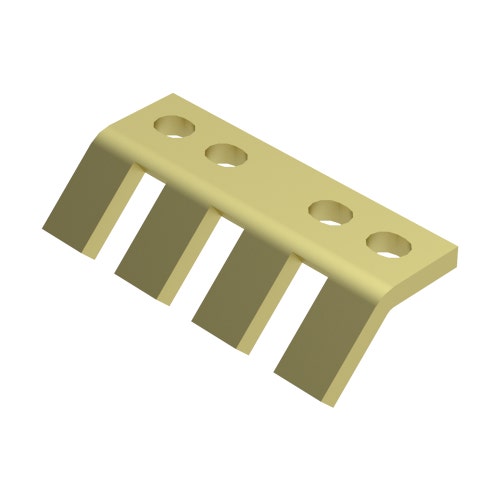 Section - grooved scraper 4 tooth