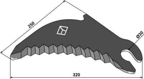 Round baler knife fitting for New Holland 84056505