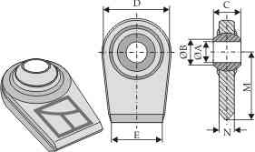 Ball joint terminals for lower-links to be welded