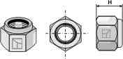 Selbstsichernde sechskantmutter - m20x2,5 - 10.9 51-1049