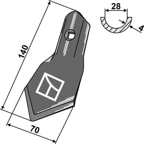 Standard share K46 fitting for Hatzenbichler 9105 - 1911020002