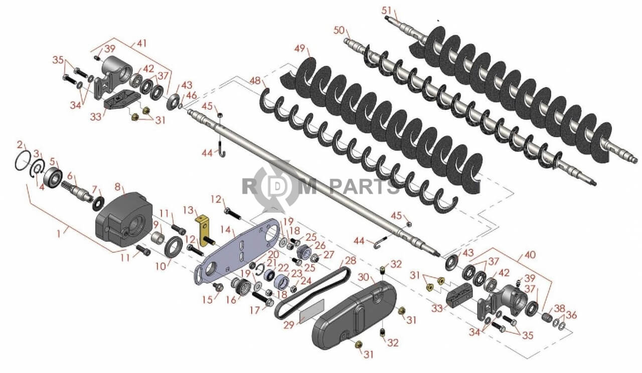 Replacement parts for RM 5210D & 5410D Model 03663 unit 03661