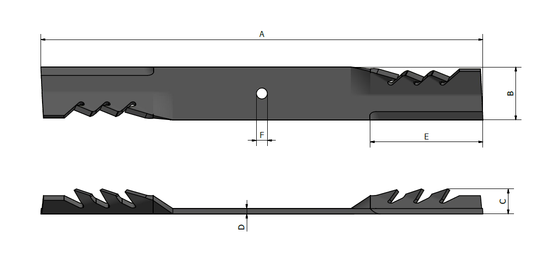 Mower blade 25'' mulch