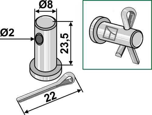 Bolt with split-pin 63-tor-81