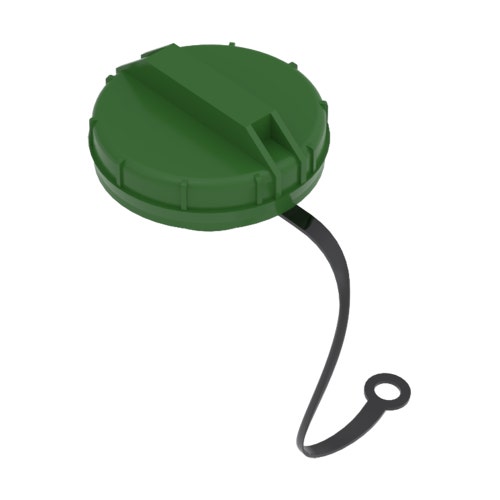 Fuel cap - diesel - green
