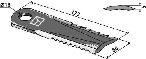 Straw chopper flail blade fitting for New Holland NH84437624