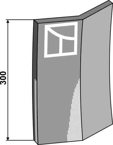Short stub end wear-cutting edge, right model