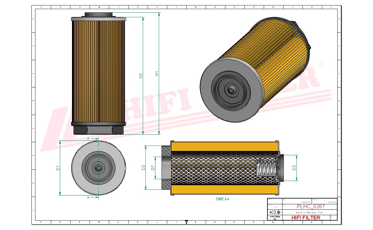Hydraulic filter passend voor mann hd 10016
