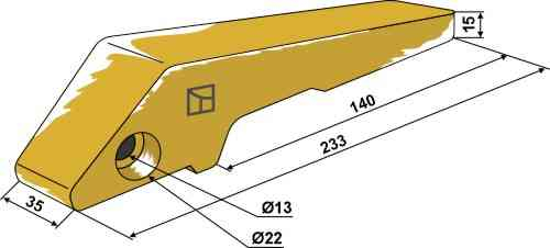 Point to be welded fitting for Caterpillar 4T1204