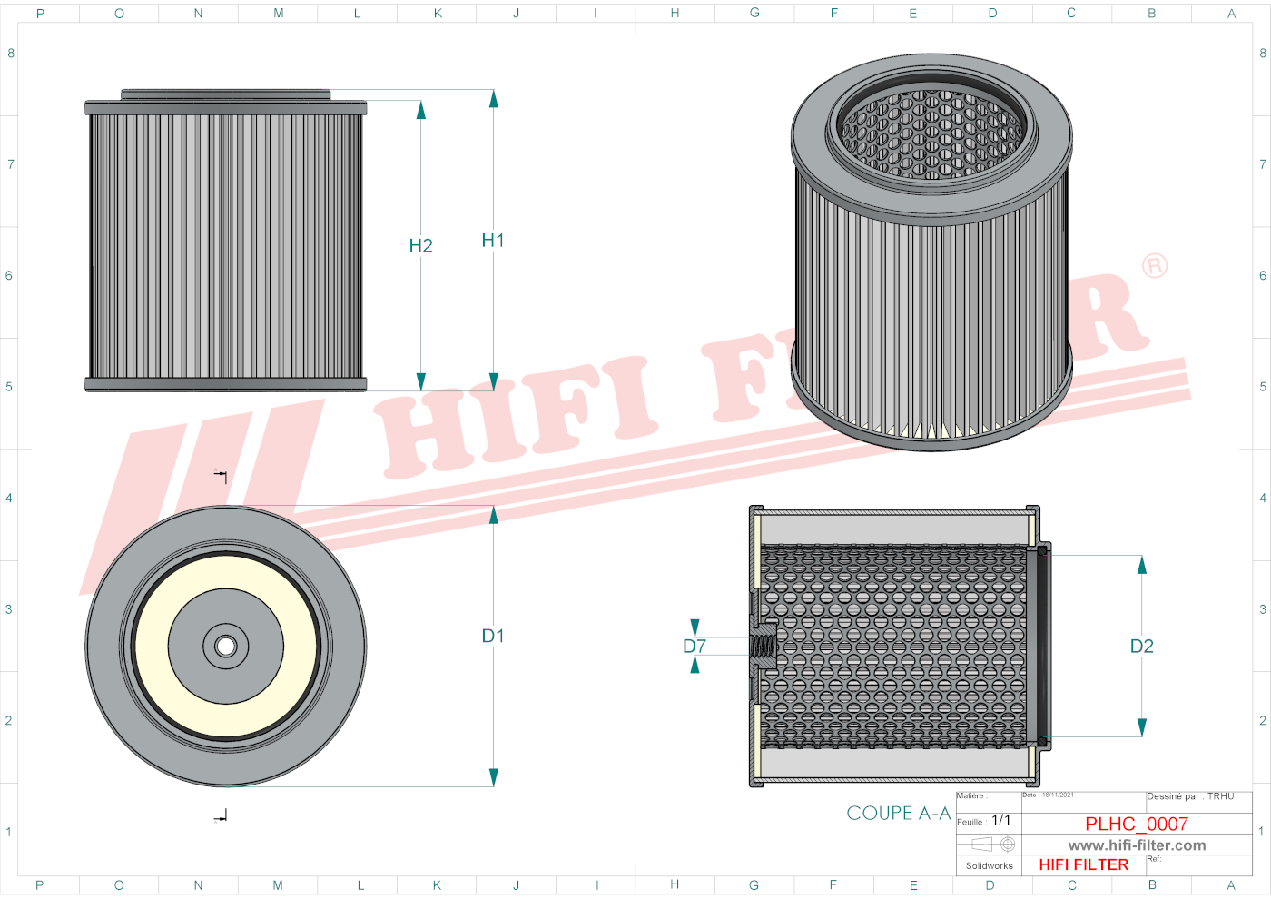 Hydraulic filter passend voor donaldson p 58-4774