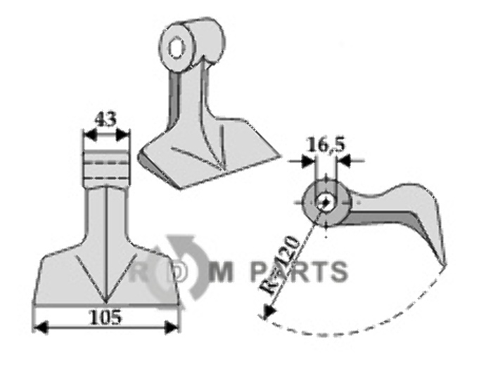 RDM Parts Pruning hammer fitting for Ferri 0901048