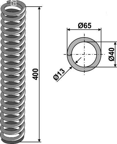 Reinforcing spring Ø65