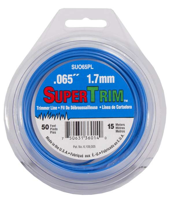 Trimmer line supertrim™ round blue 50' loop .065" / 1.7mm