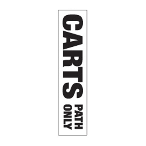 Decal - sign cart path only