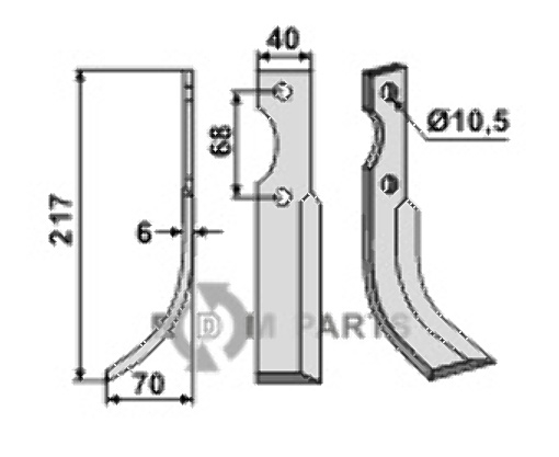 Fräsmesser, linke Ausführung geeignet für Benassi S.308 - 6CM0114
