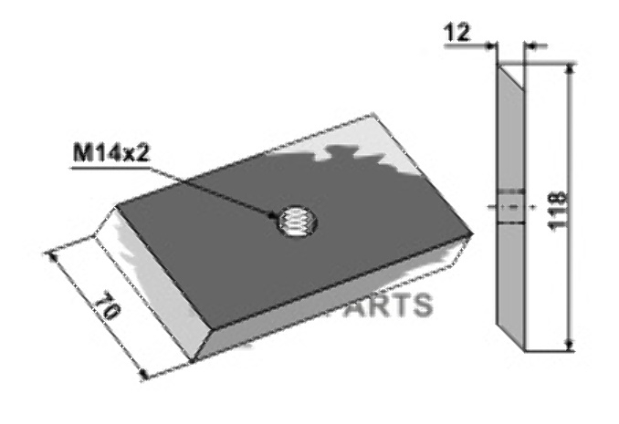 RDM Parts Mes voor grachtenfrees