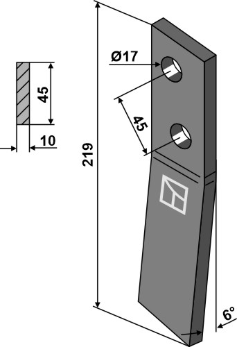 Strooischoep - links 69-10-006l Strooischoep - links 69-10-006l
