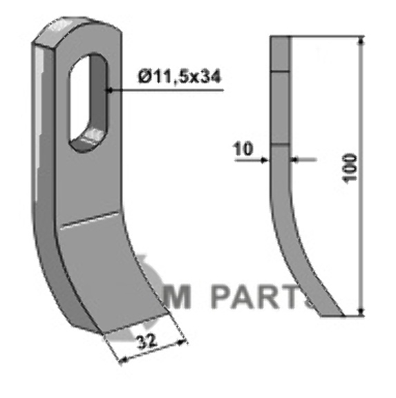 RDM Parts Flail fitting for Epoke 406-146