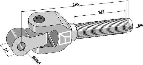 Swivelling tie-rod 1 3/4"