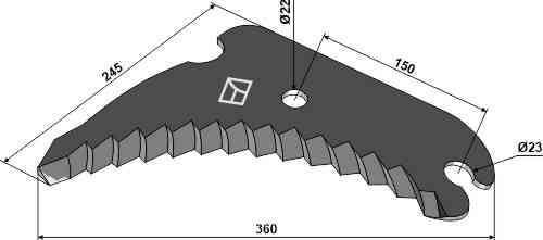 Round baler knife fitting for John Deere CC45141