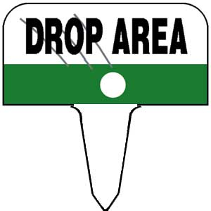 Sign - drop area
