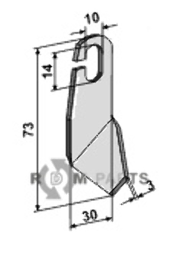 RDM Parts Vingekniv - den rigtige version egnet til Amazone 990002 - som et par 8756000