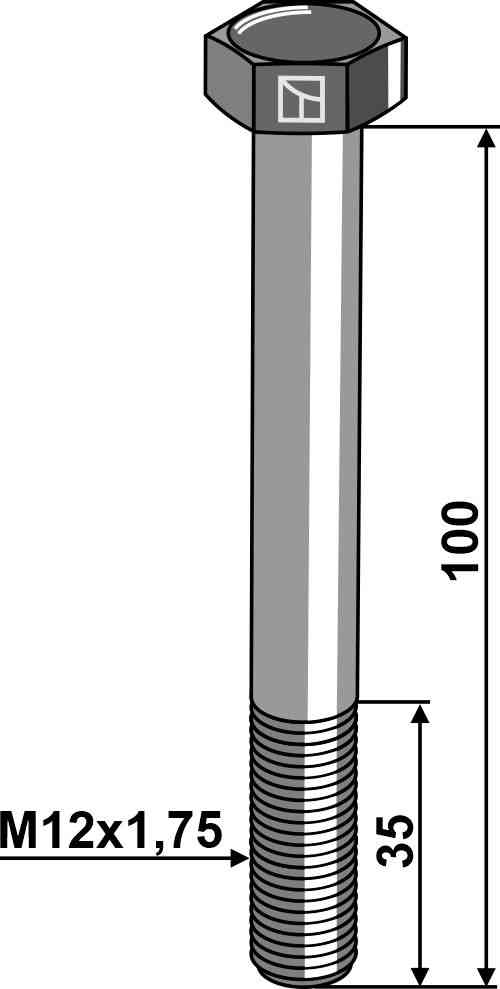 Hexagon bolt M12 without nut