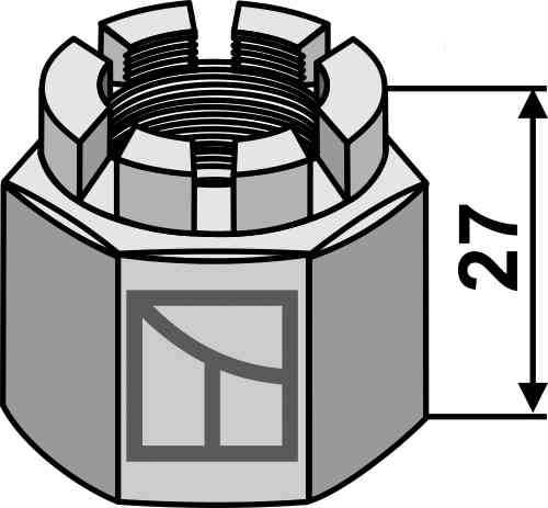 Hexagon castle nut  M24x2