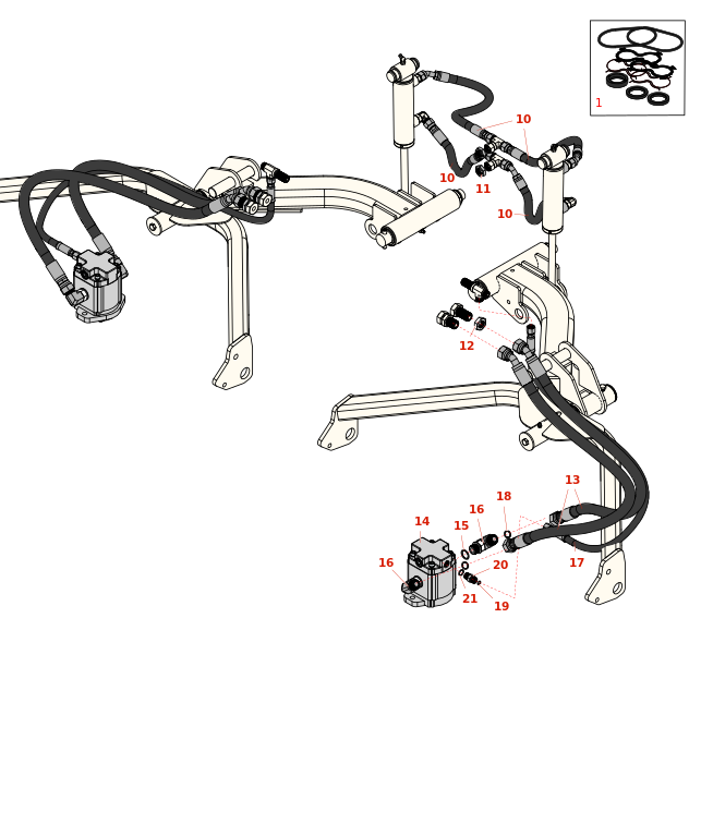 Toro Groundsmaster 4700-D Lift Arm Hydraulics No. 2 & 3