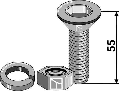 Hexagon socket bolt  M12x1,75