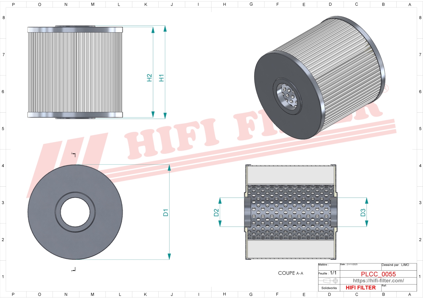 Fuel filter passend voor imprefil if 2068