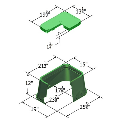 Carson valve box w/lid 1220 - green icv lblt