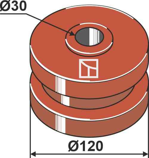 Afledningsskive 120 x 55 passer til Kemper 78722