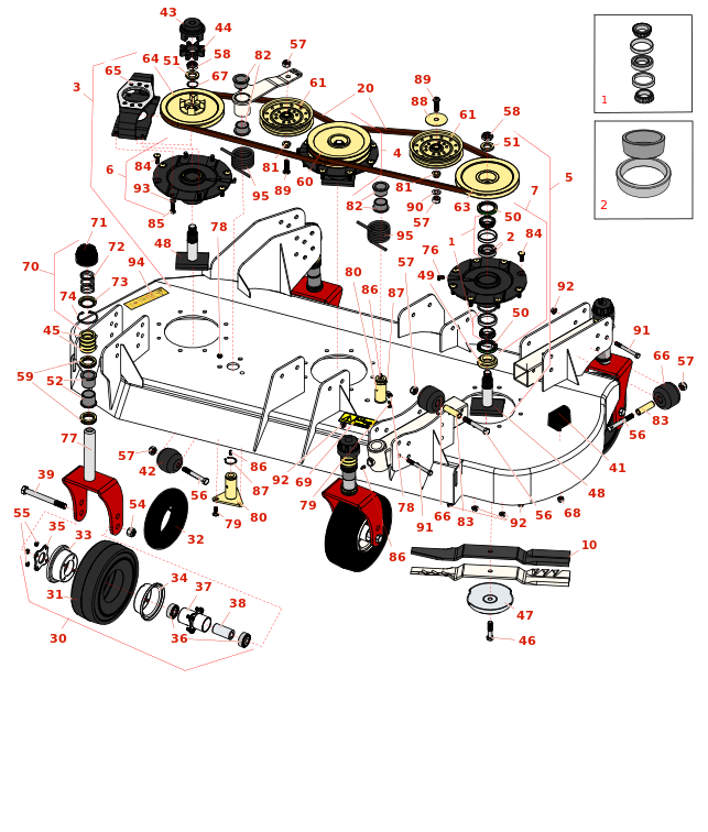 Toro Groundsmaster 5900-D Rotary Deck - RH - Model 31592