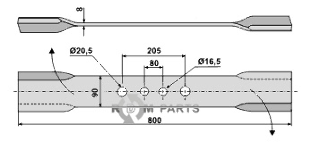 RDM Parts Gedraaid mes