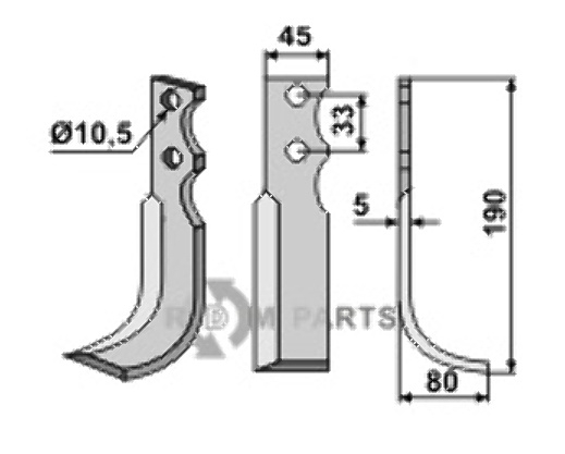 Blade, right model fitting for FM-Matras MT 14