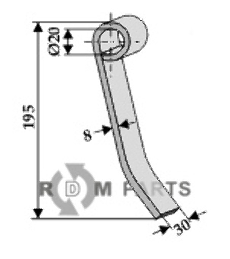 RDM Parts Flail fitting for Kverneland MA6401077