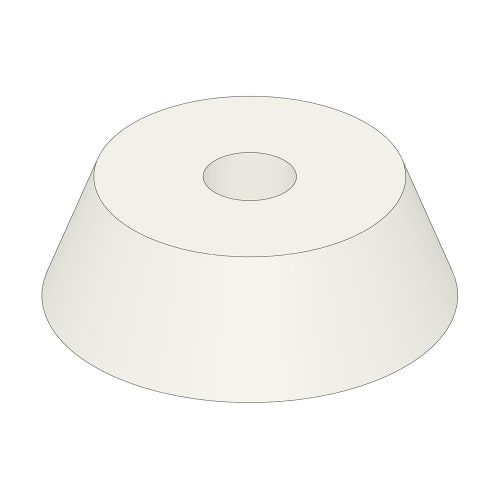 Rueda de amolar 6 x 4 1/5 x 2 cónica blanca sin polvo grano 38