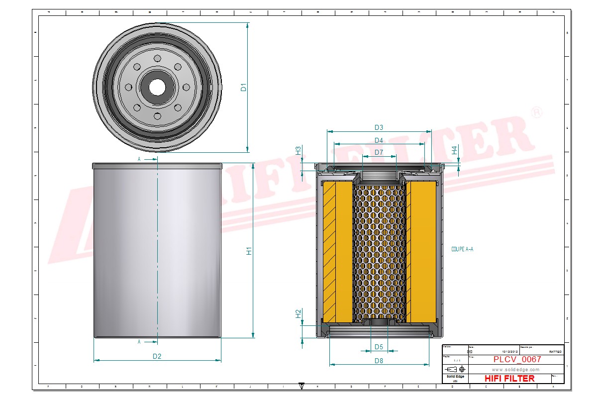 Fuel water separator filter passend voor donaldson p 55-3200